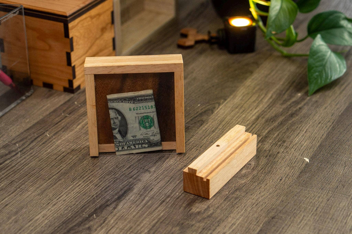 Gift Card Puzzle Box - Personalize with a Laser Engraved Name and Message | Cash Out Wood Brain Teaser Puzzle from Creative Crafthouse - Creative Crafthouse