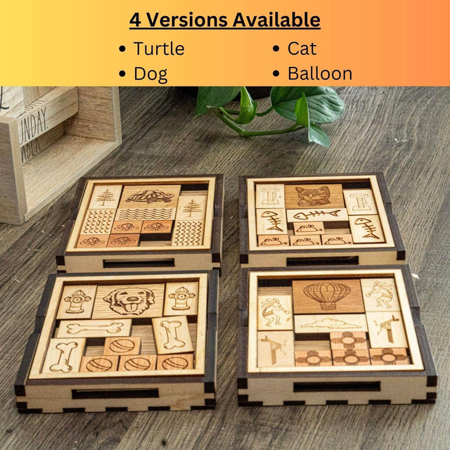 Gift for Cat Lovers – The Great Cat Escape Puzzle, Handmade Wooden Brain Teaser for Desk or Coffee Table - Creative Crafthouse