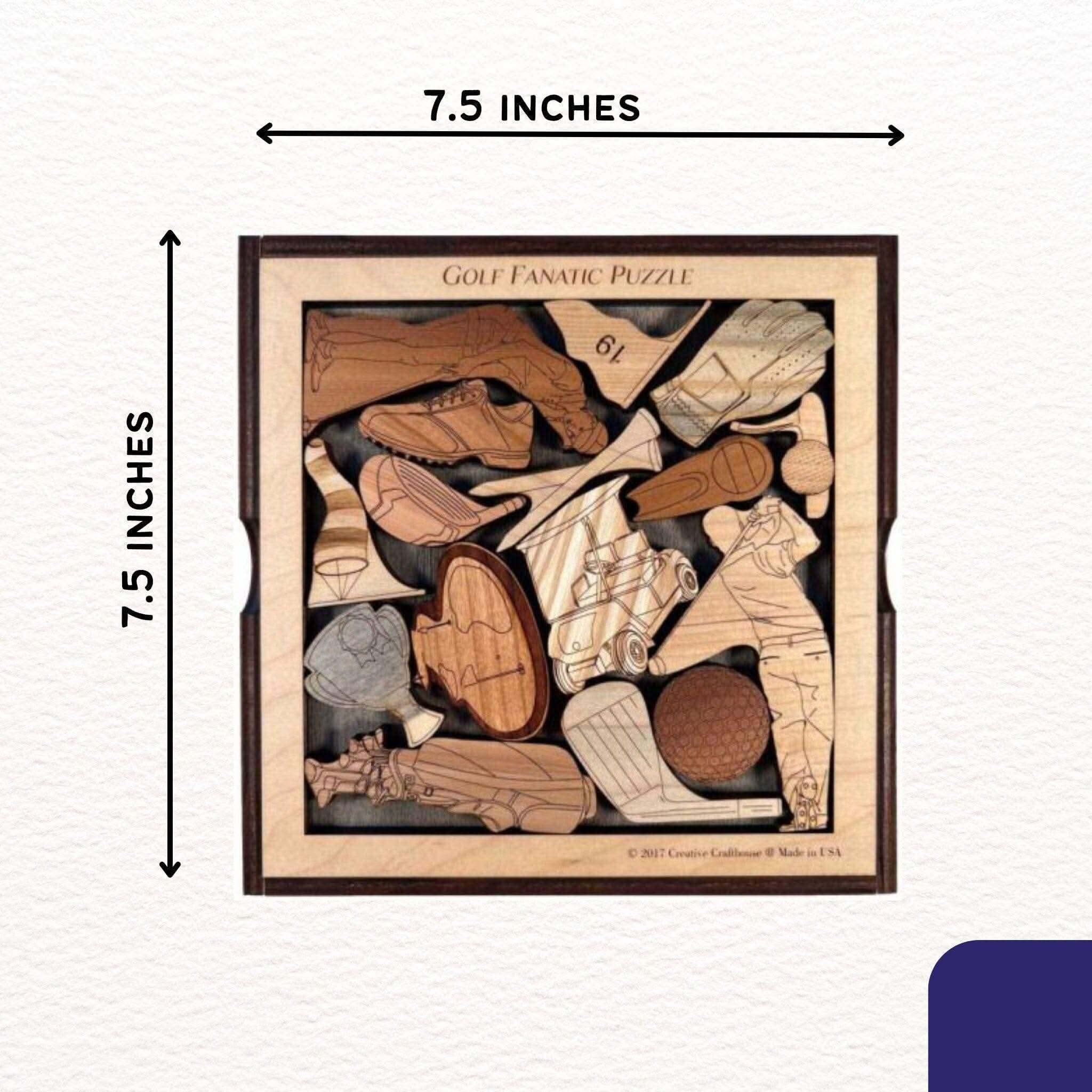 Golf Fanatic Wood Puzzle | Personalized Gift for Golfers