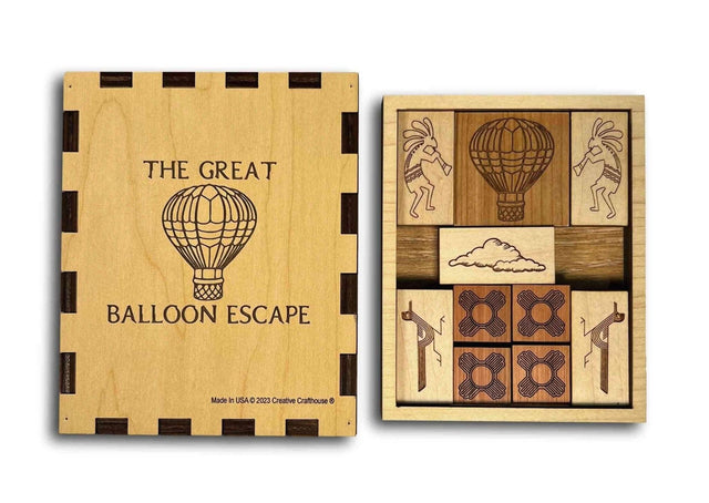 Great Balloon Escape – Sliding Wooden Brain Teaser Puzzle - Creative Crafthouse