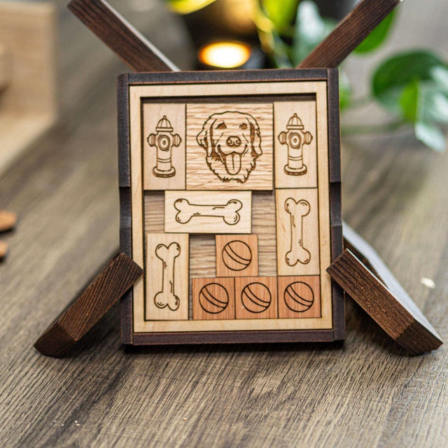 Great Dog Escape - Wooden Sliding Brain Teaser Puzzle - Creative Crafthouse