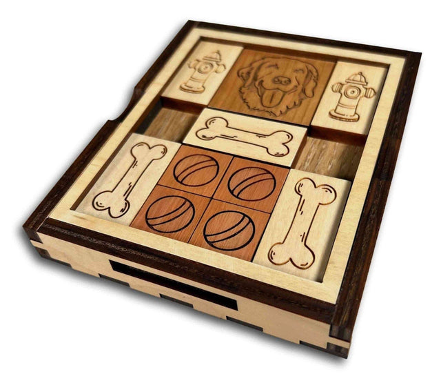 Great Dog Escape - Wooden Sliding Brain Teaser Puzzle - Creative Crafthouse