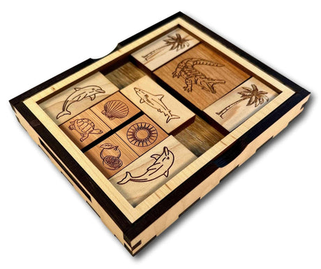 Great Florida Escape Puzzle - Help the Gator Escape! - Wooden Sliding Brain Teaser Puzzle - Creative Crafthouse