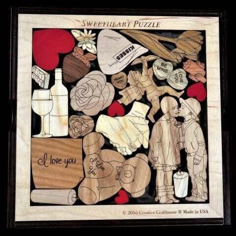 Handcrafted Sweetheart Puzzle – Unique Gift for Girlfriend or Wife - Creative Crafthouse