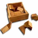 The Devils Square wooden packing puzzle