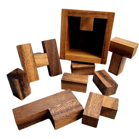 Ancient Egyptian Puzzle Lock - The Haselgrove Box Wood Puzzle - Ancient Egyptian Pyramid Locking Mechanism - Gift for Creative Thinker - Creative Crafthouse