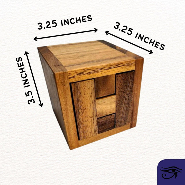 Ancient Egyptian Puzzle Lock - The Haselgrove Box Wood Puzzle - Ancient Egyptian Pyramid Locking Mechanism - Gift for Creative Thinker - Creative Crafthouse