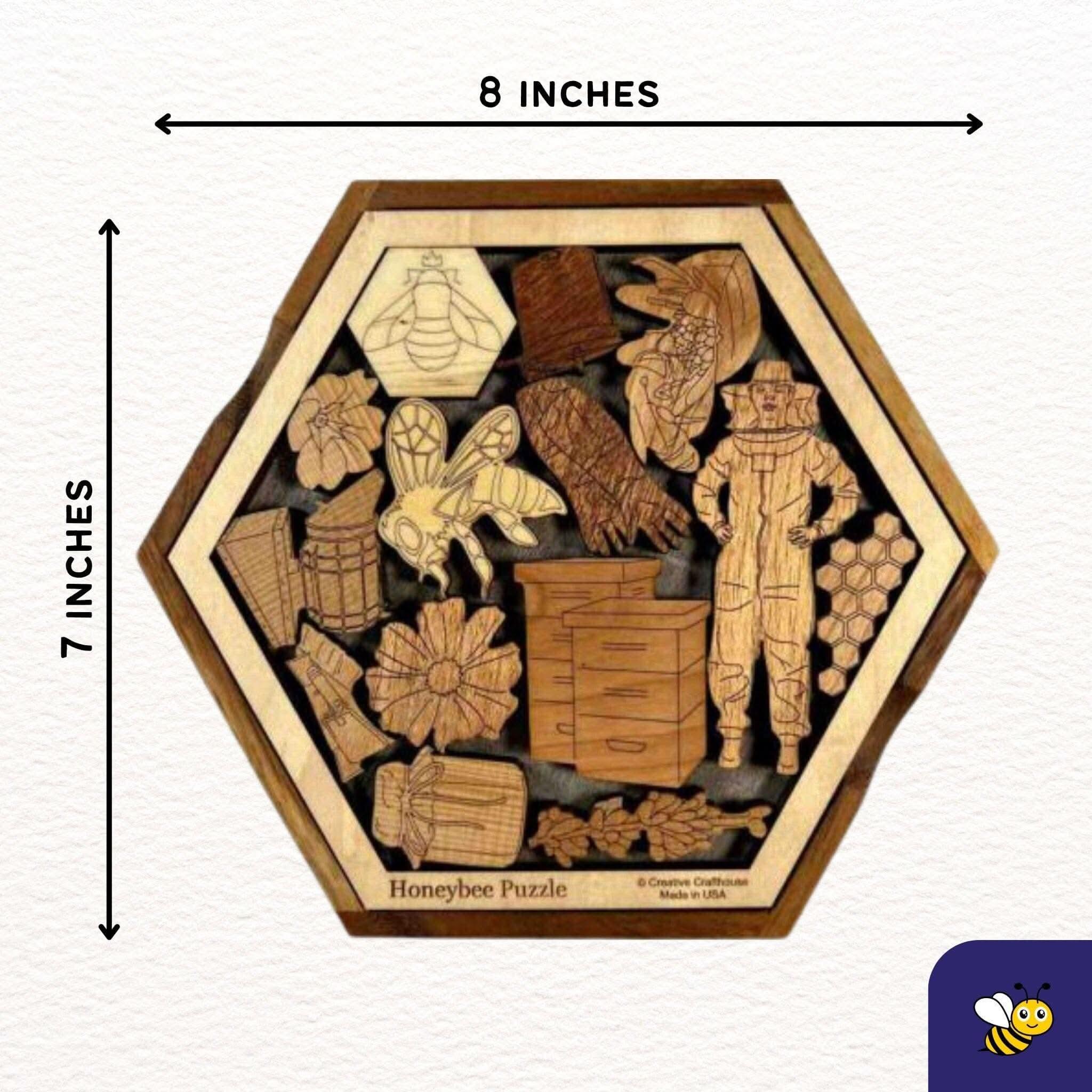 Honey Bee Wooden Puzzle | Personalizable Gift - Creative Crafthouse