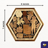 Honey Bee Puzzle – Help the Hive Thrive - 14 Piece Wood Brain Teaser - Personalize with Laser Engraved Name to Create a Memorable Gift - Creative Crafthouse