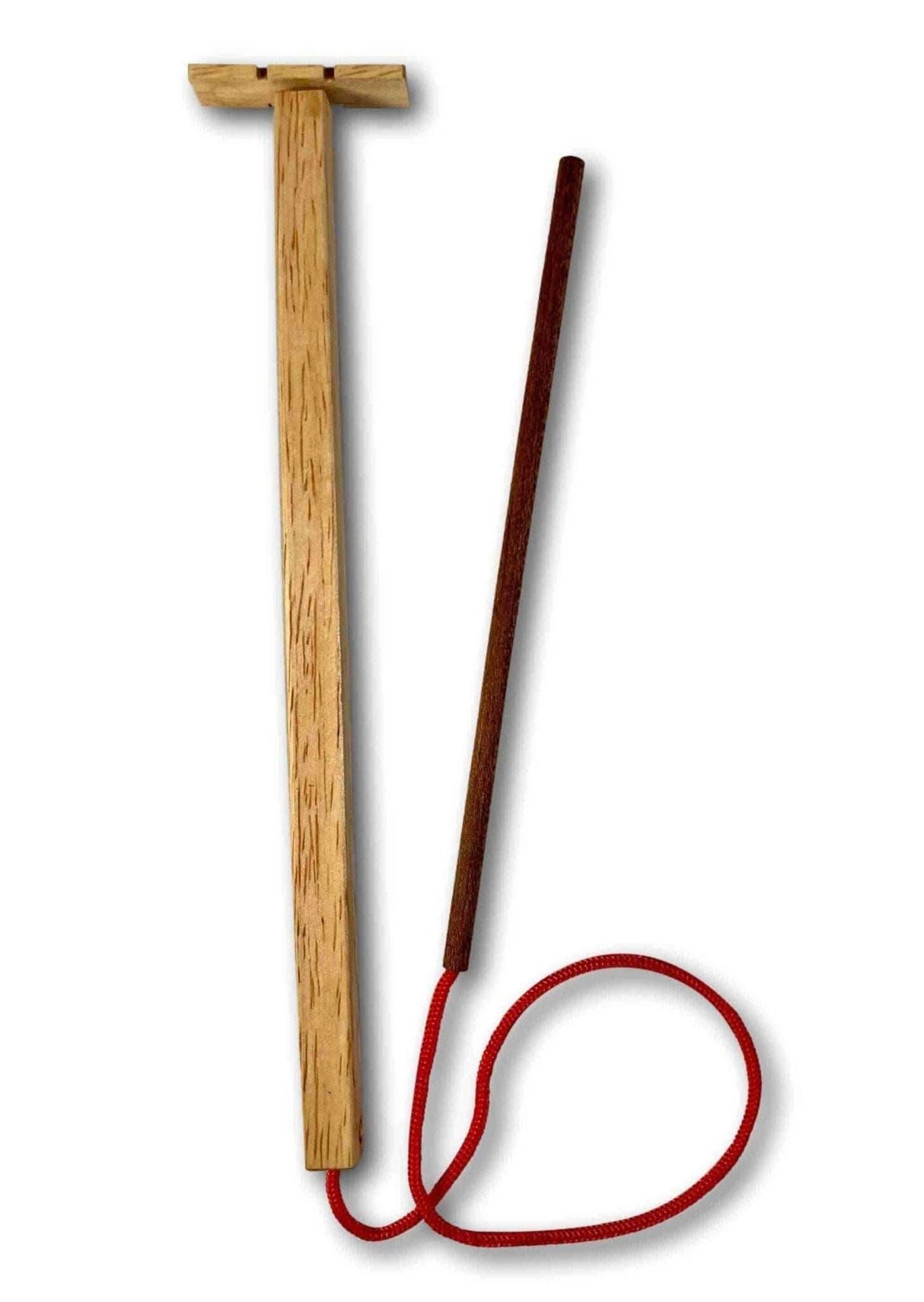 Hooey Stick, Gee Haw Whimmy Diddle or Truth Stick with String - A Classic Wooden Puzzle Toy - Creative Crafthouse