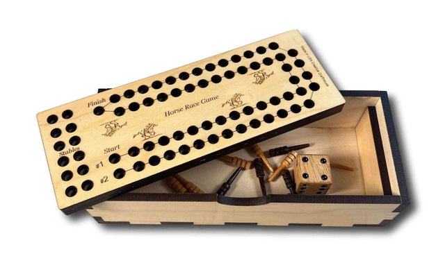 Horse Race Game - Premium Edition - Fun Wooden Game for 2 Players - Creative Crafthouse