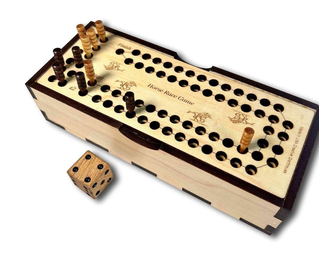 Horse Race Game - Premium Edition - Fun Wooden Game for 2 Players - Creative Crafthouse