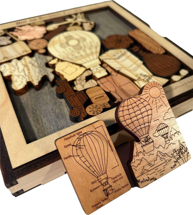 Hot Air Balloon Fanatic - artistic and challenging - can be personalized - Creative Crafthouse