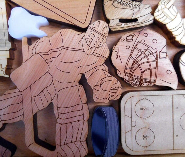 Ice Hockey Fanatics Puzzle – Artistic & Challenging Brain Teaser - can be personalized - Creative Crafthouse