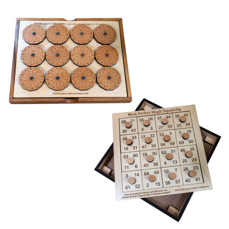 Impossible Puzzle Gift Set for Adults | Dodecagon and Most Perfect Square 64 - Creative Crafthouse