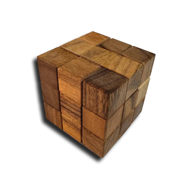 Interlock 4 – Wooden Brain Teaser Cube - Creative Crafthouse
