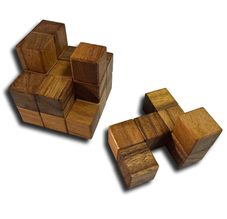 Interlock 4 – Wooden Brain Teaser Cube - Creative Crafthouse