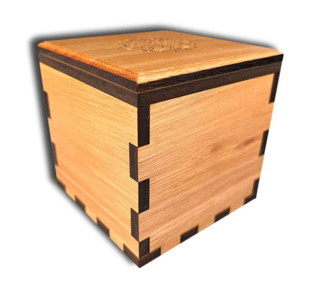 IQ Puzzle Box | Wooden Secret Lock Box | Stash Box Made in the USA from Eucalyptus Wood | Will easily fit Gift Cards, Money, Jewelry - Creative Crafthouse