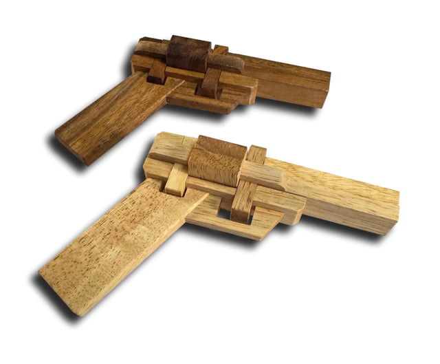 Kumiki Pistol Puzzle – Wooden Interlocking Brain Teaser - Creative Crafthouse