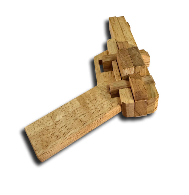 Kumiki Pistol Puzzle – Wooden Interlocking Brain Teaser - Creative Crafthouse