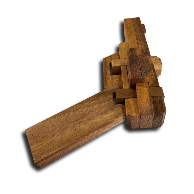 Kumiki Pistol Puzzle – Wooden Interlocking Brain Teaser - Creative Crafthouse