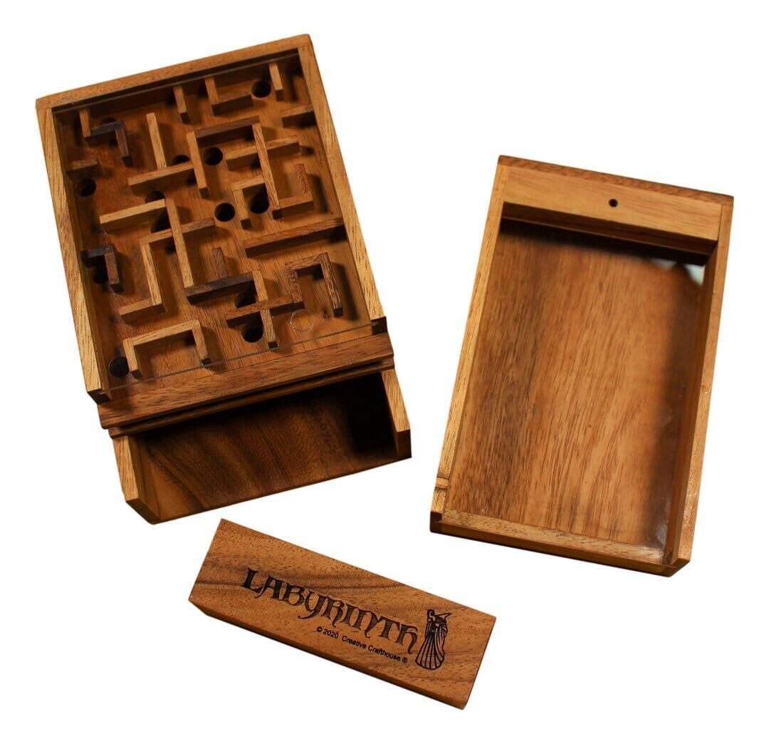 Labyrinth Marble Maze Puzzle Box Gift - Guide the Ball Through the Maze to be able to open the box - Creative Crafthouse