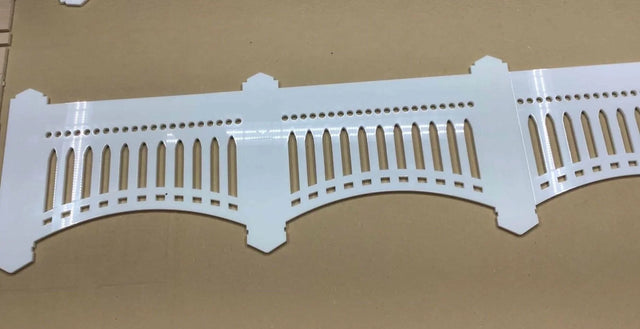 Yankee Stadium Facade LARGE 10.6in by 82in White Acrylic - Baseball Decoration - Wall Trim - Sports Wall Hanging - Creative Crafthouse