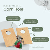 Last Minute Christmas Gift for Him - Tabletop Indoor Cornhole Boards Game | Bags Included, Personalize Your Boards With a Laser Engraving - Creative Crafthouse