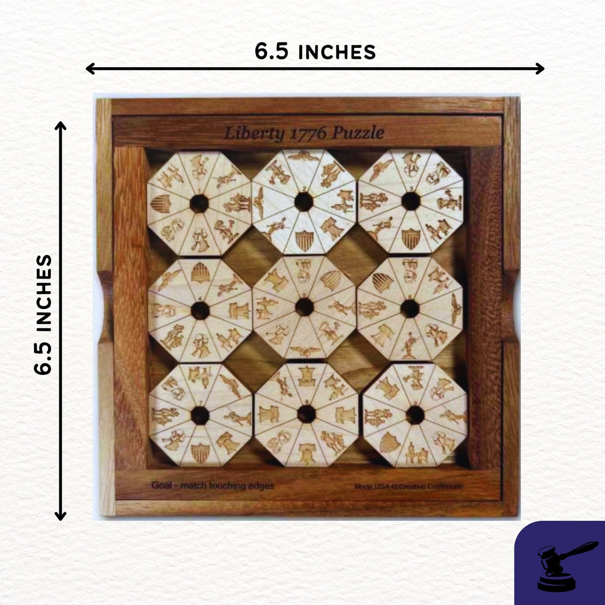 Liberty 1776 Edge Matching Brainteaser Puzzle - Creative Crafthouse