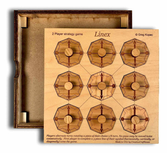 Linex - 2 Player Strategy Game - Wooden Game - Creative Crafthouse