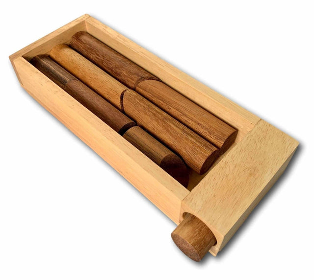 Log Jam Wood Puzzle - Unique Wooden Logic Puzzle - Wood Mechanical Puzzle - Creative Crafthouse