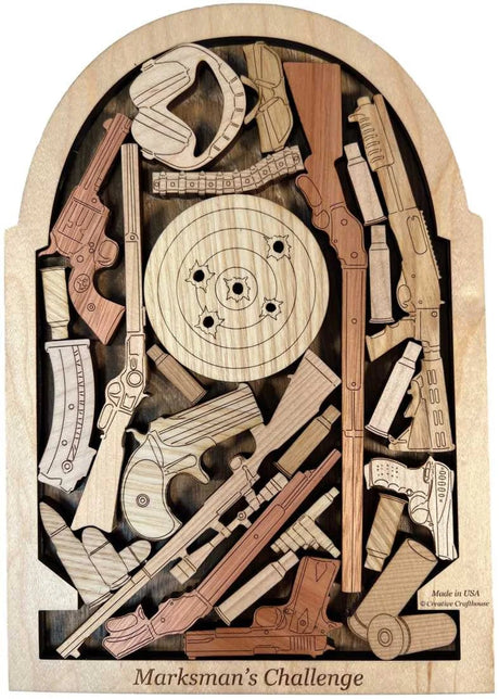 Marksman’s Challenge – Firearm - Themed Packing Puzzle - Creative Crafthouse
