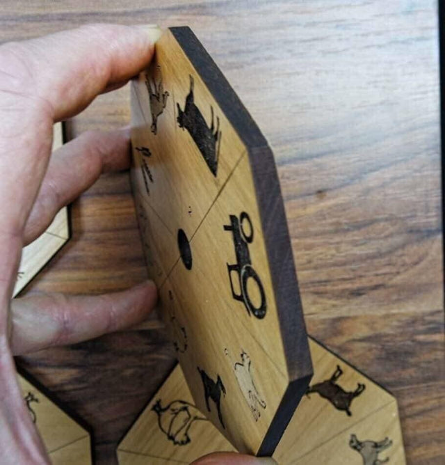 Match Four Jumbo Puzzle – Position Disks Such that All Touching Edges Match - Escape Room Game - Creative Crafthouse