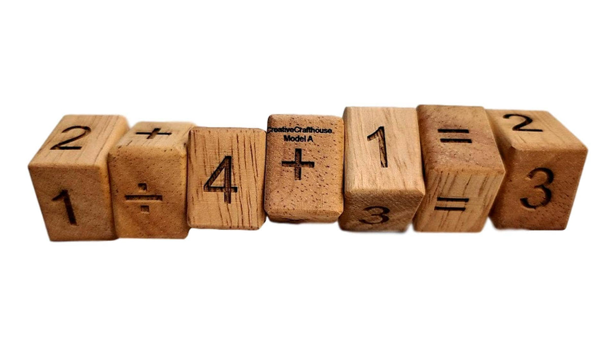 Math Snake 7 Wood Puzzle - Learn and Teach Elementary Grade Math - Gift for Kids - Gifts Under 10 Dollars - Creative Crafthouse
