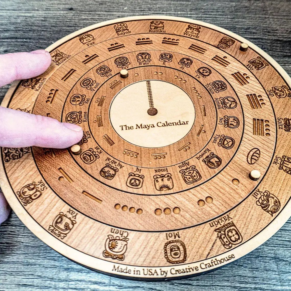 Maya Calendar Cholq'ij Edition | Interactive Wooden Calendar - Creative Crafthouse