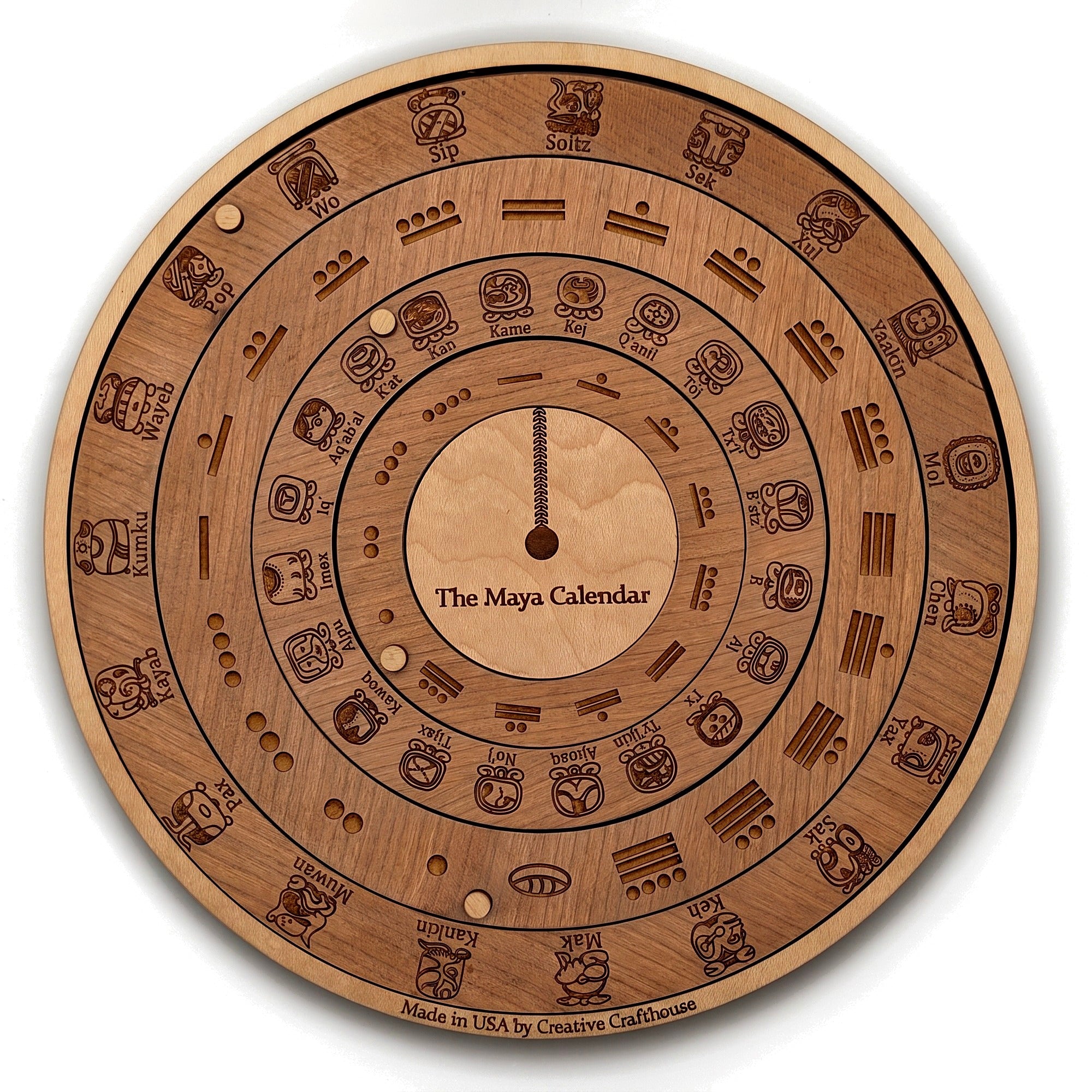 Mayan Calendar Round - Historically Accurate Wooden Replica