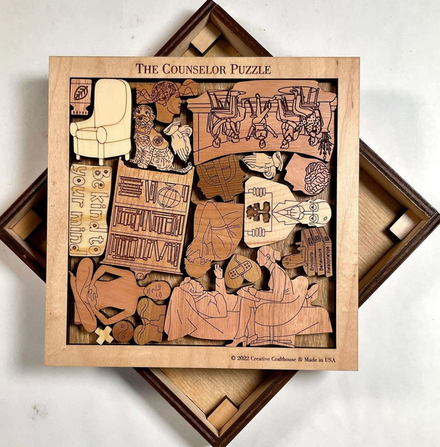 Mental Health Puzzle Series; select: Therapist, Counselor, or Mental Health option - Creative Crafthouse