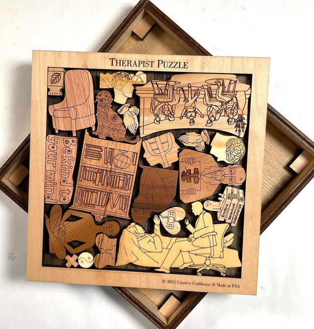 Mental Health Puzzle Series; select: Therapist, Counselor, or Mental Health option - Creative Crafthouse