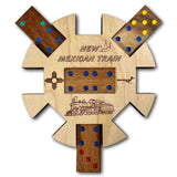 Mexican Train New Mexico Edition Hub and Tokens Wooden Domino Game - Family Game - Creative Crafthouse