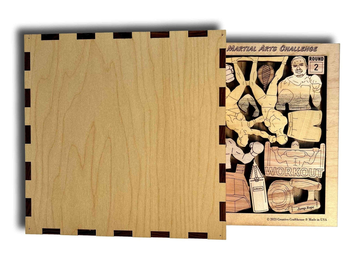 MMA - Mixed Martial Arts Challenge - Wooden Brain Teaser Puzzle - Creative Crafthouse