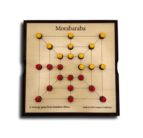 Morabaraba - Traditional African Wooden Strategy Board Game - Creative Crafthouse