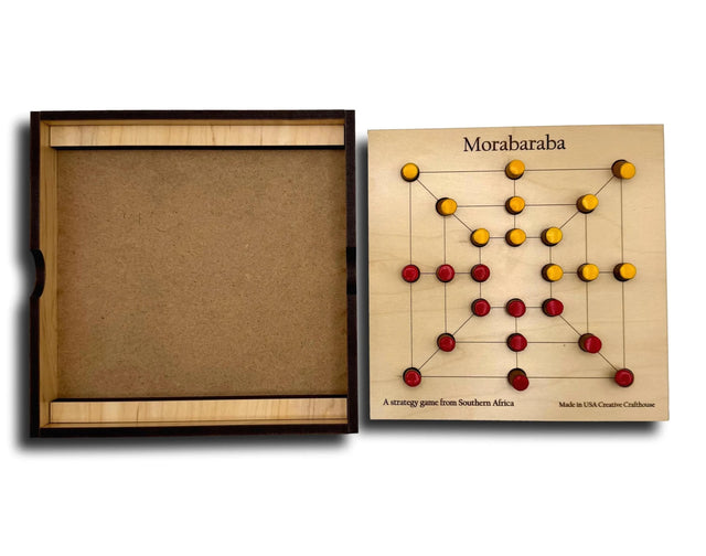 Morabaraba - Traditional African Wooden Strategy Board Game - Creative Crafthouse