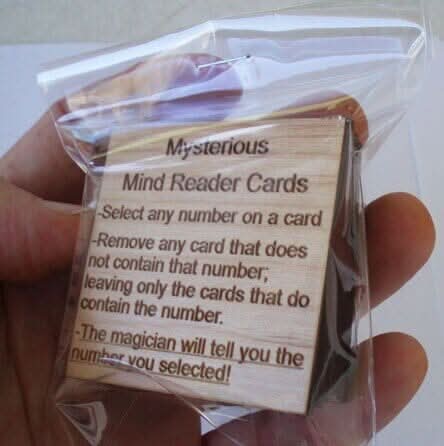 Mysterious Mind Reader magic puzzle Alder cards - amaze your friends - Creative Crafthouse