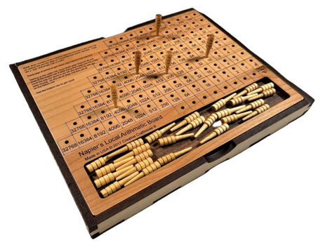 Napiers Local Arithmetic Board - Old School Multiplication with Pegs - Educational math Tool - Back to School Gift - Creative Crafthouse