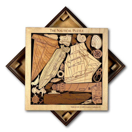 Nautical Challenge Puzzle - Boaters Beware - artistic and challenging - can be personalized - Creative Crafthouse