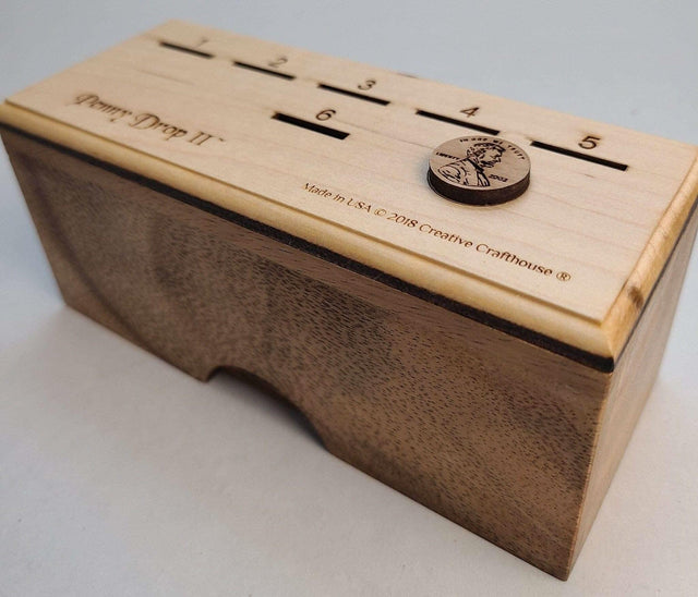 NEW Penny Drop II Game - Maple Top With Hardwood Box - Family Game or bar game - Creative Crafthouse