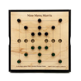 Nine Men's Morris (Mills) wooden two-player strategy board game by Creative Crafthouse, shown on a white background