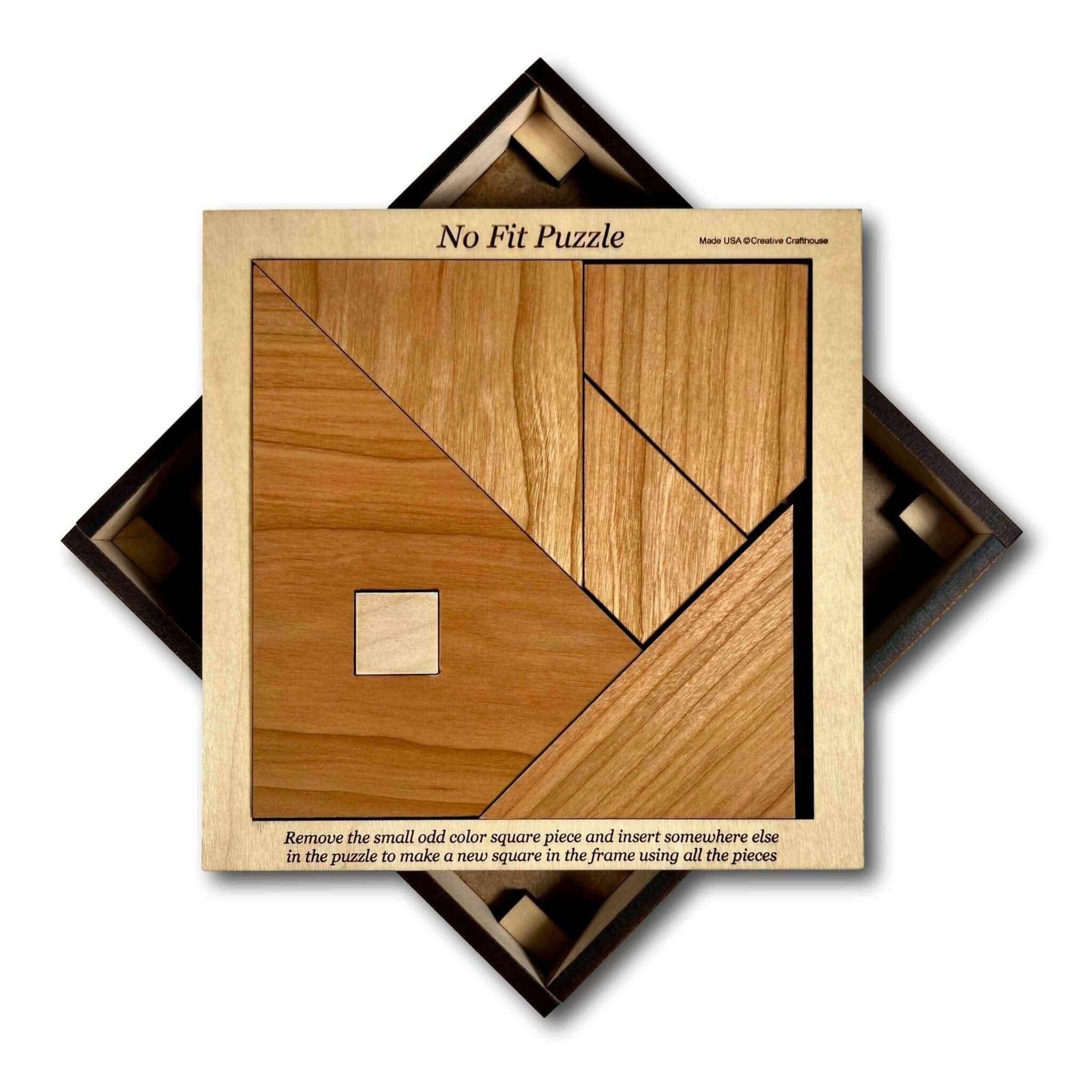 No Fit Puzzle – Ingenious Wooden Brain Teaser​ – Creative Crafthouse