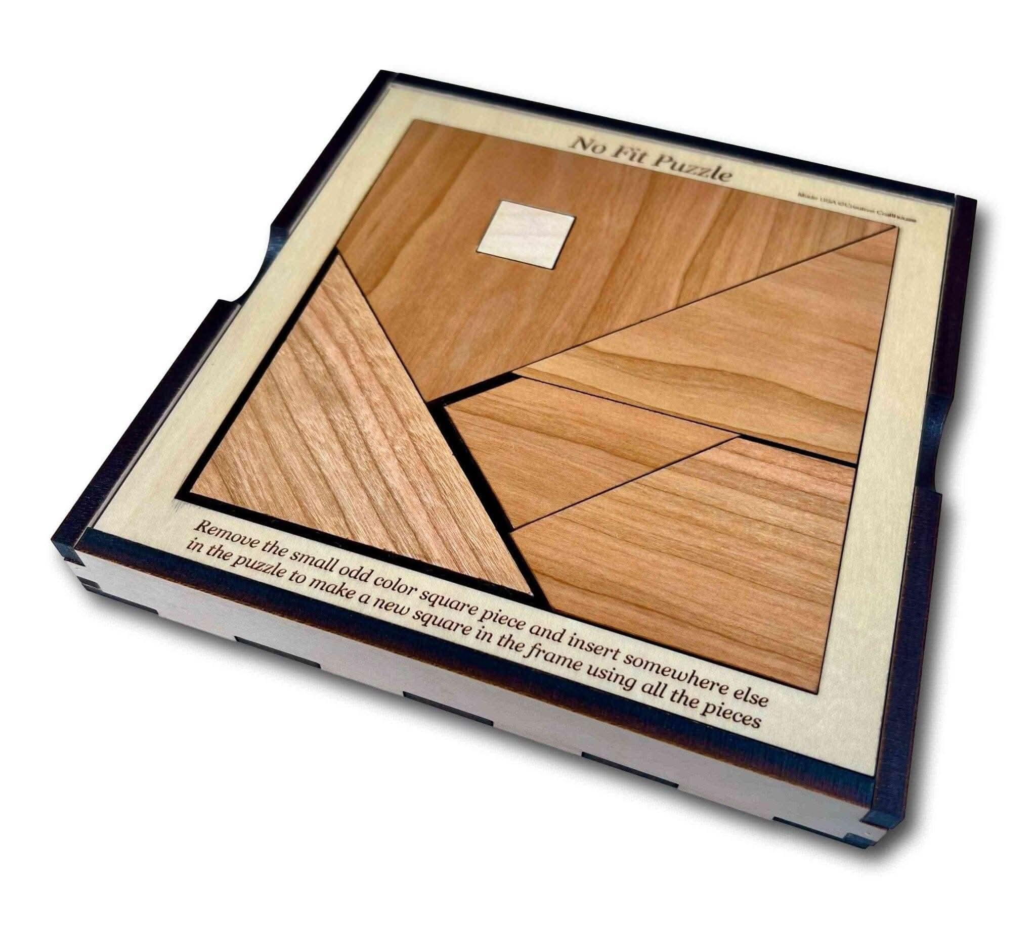 No Fit Puzzle - Ingenious Wooden Brain Teaser​ - Creative Crafthouse