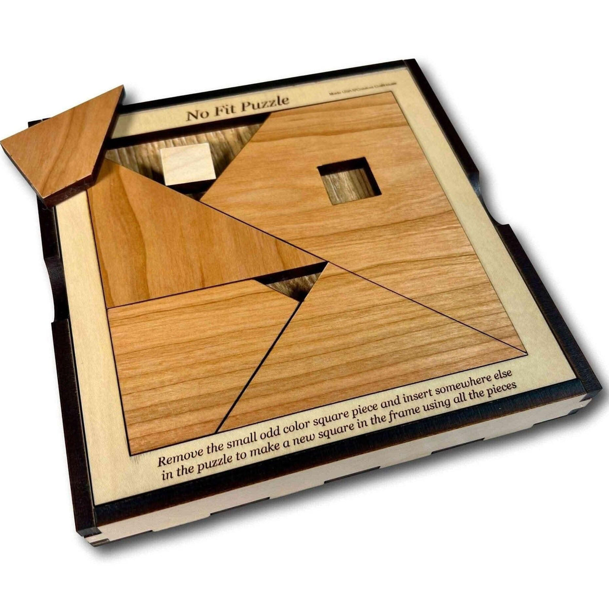 No Fit Puzzle - Ingenious Wooden Brain Teaser - Creative Crafthouse
